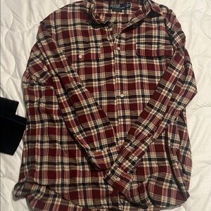 Ralph Lauren Red and Blue Plaid flannel shirt